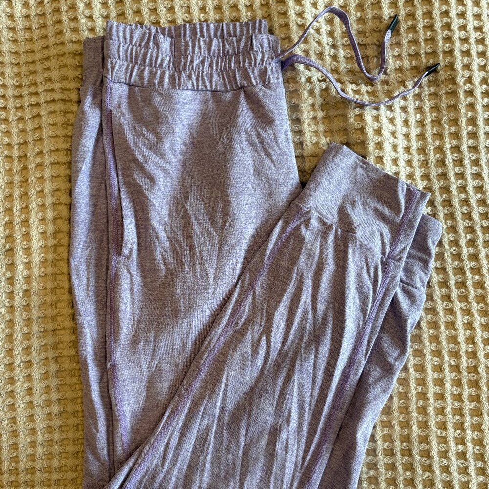 JAANUU Loungewear Comfy Lightweight Joggers - Light Heather Lilac - XS
